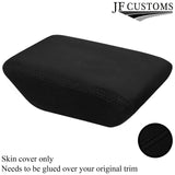 BLACK STITCH SUEDE ARMREST LID COVER FITS VW POLO 2017-2022 CUSTOM NEW