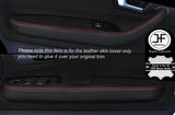 RED STITCH 2X FRONT DOOR HANDLE ARMREST COVERS FITS AUDI A4 B6 2001-2004