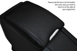 BLACK STITCH LEATHER ARMREST SKIN COVER FITS VOLVO S60 MK2 2010-2015 CUSTOM NEW