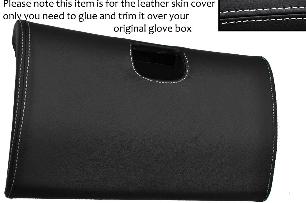 WHITE STITCH BOTTOM GLOVE BOX LID LEATHER COVER FITS TOYOTA SUPRA MK4 93-02