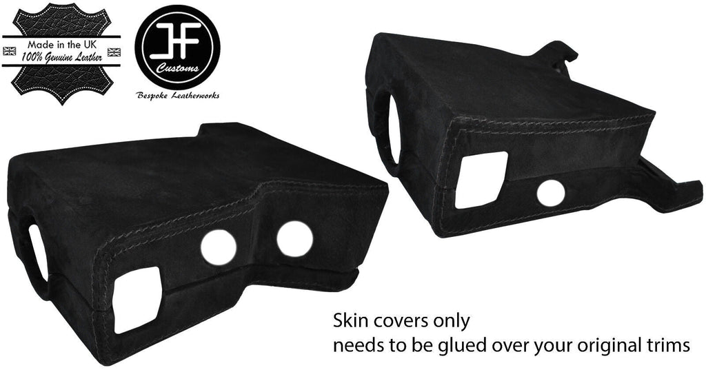 BLACK STITCH STEERING SHROUD SUEDE COVER FITS LAND ROVER DEFENDER 90 110 83-06