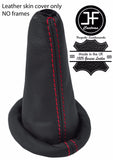 RED STITCH TOP GRAIN LEATHER MANUAL GEAR GAITER FITS CITROEN SAXO 1996-2004