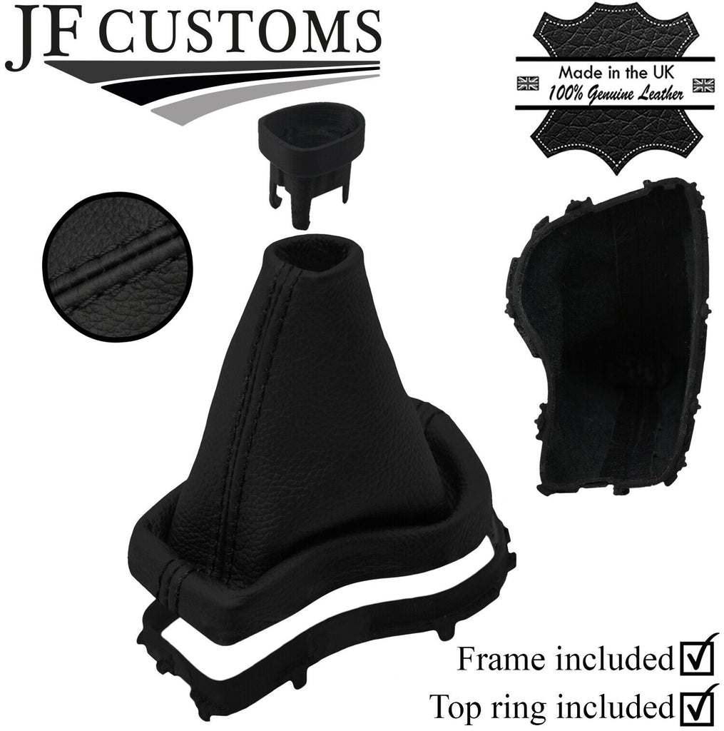 BLACK STITCH LEATHER AUTOMATIC GEAR+PLASTIC FRAME+TOP RING FOR DODGE DART 12-16