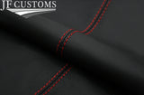RED STITCH 2X REAR C PILLAR LEATHER COVERS FITS VW GOLF MK4 98-05 5 DOOR