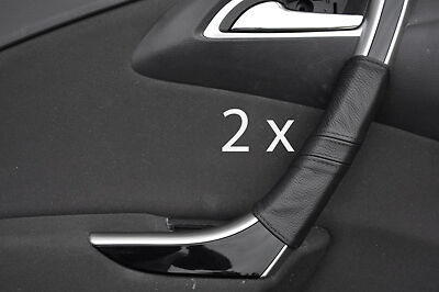 black stitching FITS VAUXHALL OPEL ASTRA J MK6 09+ 2X FRONT DOOR HANDLE COVERS