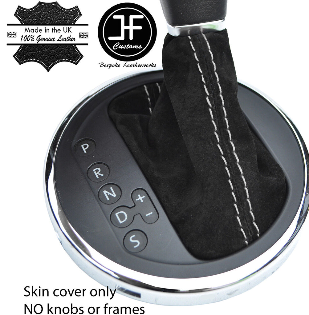 GREY STITCH AUTO AUTOMATIC SUEDE GEAR GAITER FOR VW T5 TRANSPORTER CARAVELLE