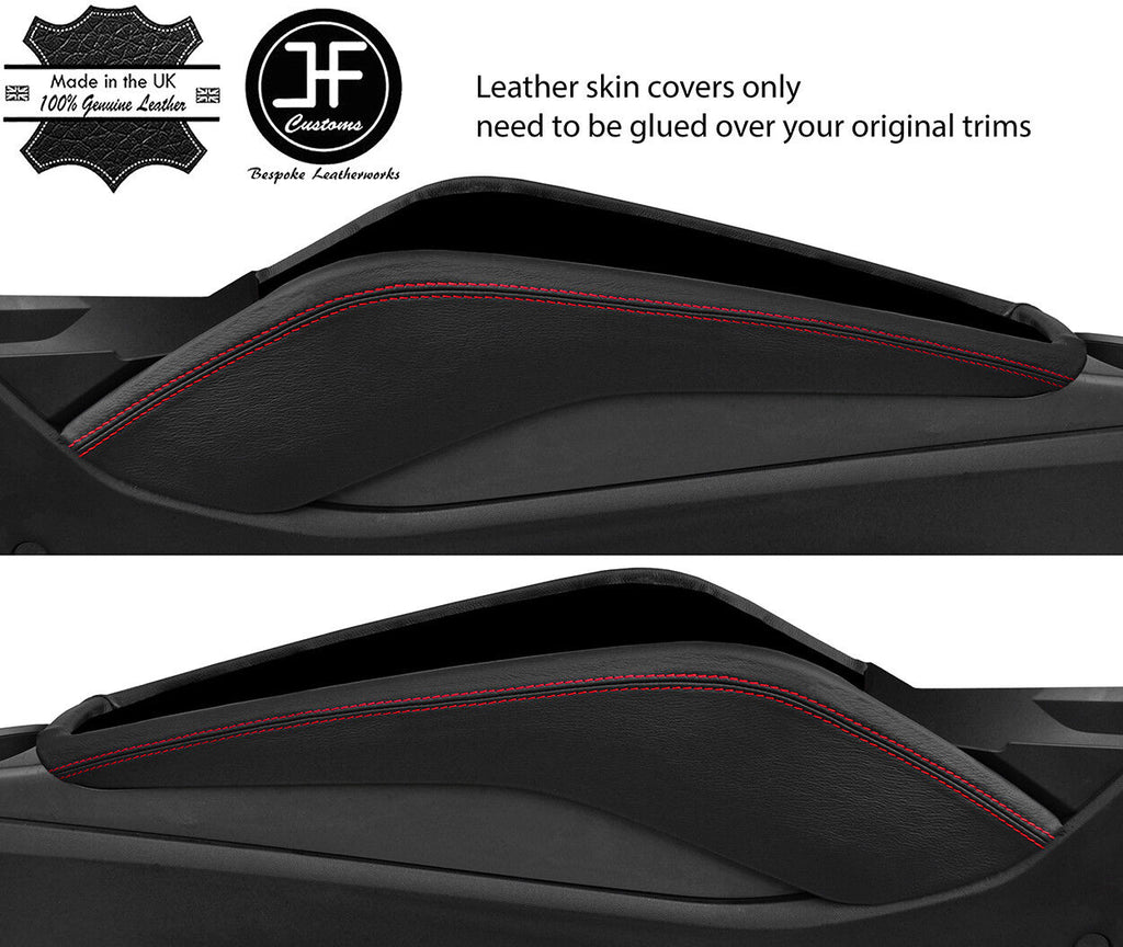 RED  STITCH CENTER CONSOLE SIDE TRIM LEATHER COVERS FITS AUDI TT MK3 15-19