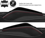 RED  STITCH CENTER CONSOLE SIDE TRIM LEATHER COVERS FITS AUDI TT MK3 15-19