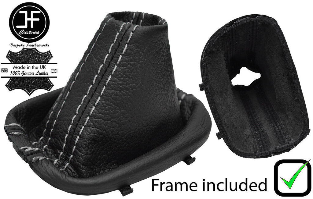 GREY STITCH LEATHER DSG AUTOMATIC GAITER+PLASTIC FRAME FITS VW CADDY MK3 04-15