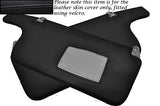 BLACK STITCH FITS MITSUBISHI EVO 4 5 6 IV V VI 2X SUN VISORS LEATHER COVERS ONLY