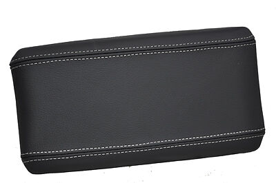 FITS ALFA ROMEO 147 ARMREST LID COVER LEATHER white stitch CUSTOM NEW MADE IN UK
