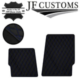 BLUE DIAMOND STITCH VINYL 2X TAILORED FLOOR MAT CARPETS FOR LOTUS EXIGE 15-19