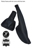 BLACK STITCH GEAR & HANDBRAKE GAITER FOR SEAT IBIZA CORDOBA 1993-1999 LEATHER