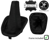 BLACK STITCH LEATHER MANUAL GEAR GAITER +PLASTIC FRAME FOR FIAT PUNTO MK2 99-06