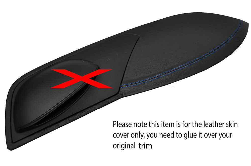 BLUE STITCH DASH HOOD LEATHER COVER FITS FORD FOCUS RS ST MK3 05-11 - pnh1964