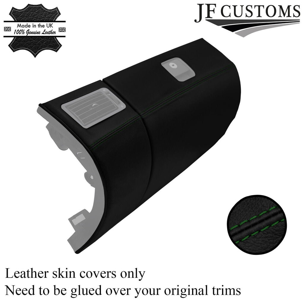 DARK GREEN STITCH LEATHER GLOVEBOX COVER FITS MERCEDES SLK R170 96-04 CUSTOM NEW