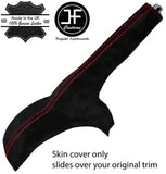 RED STITCH REAL SUEDE HANDBRAKE GAITER FITS FORD MONDEO MK3 2001-2006 CUSTOM NEW