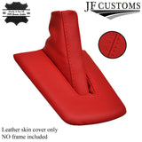 BRIGHT RED LEATHER FITS BMW Z4 E85 E86 2002-2008 HANDBRAKE GAITER COVER NEW