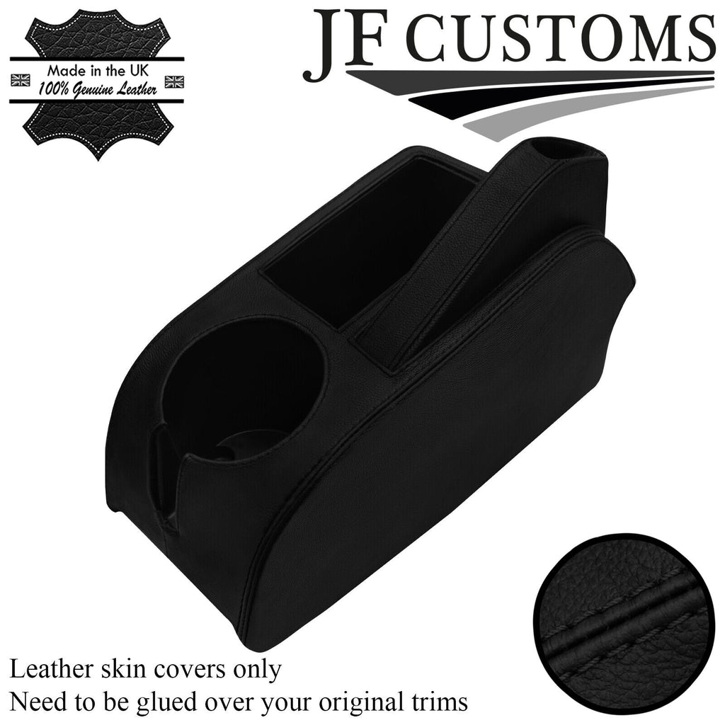 BLACK STITCH LEATHER HANDBRAKE CENTRE CONSOLE NON ARMREST COVER FOR VW GOLF MK5