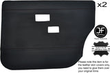 BLACK STICH 2X REAR DOOR CARD LEATHER COVERS FITS VOLVO 144 145 244 245 264 265