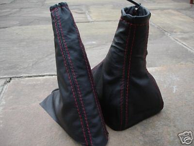 FITS FORD PROBE BLACK REAL LEATHER GEAR & HANDBRAKE GAITER CUSTOM NEW MADE IN UK