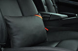 1X GERMAN STRIPES BLACK STITCH GENUINE LEATHER LUXURY CAR SEAT PILLOW CUSHION