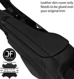 BLACK STITCH REAL LEATHER ARMREST LID COVER FOR CHEVROLET CAMARO 2016-2020