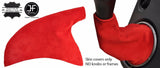 RED SUEDE FITS HONDA CIVIC TYPE R EP3 2001-2005 GEAR + HANDBRAKE GAITER