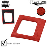 RED SUEDE COVERED MANUAL SHIFT SURROUND TRIM + FRAME FOR FORD MUSTANG 87-93