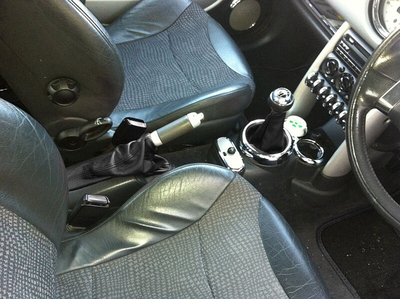 FITS BMW MINI COOPER S ONE  HATCHBACK SET BLACK STITCH 2001-2005 REAL LEATHER