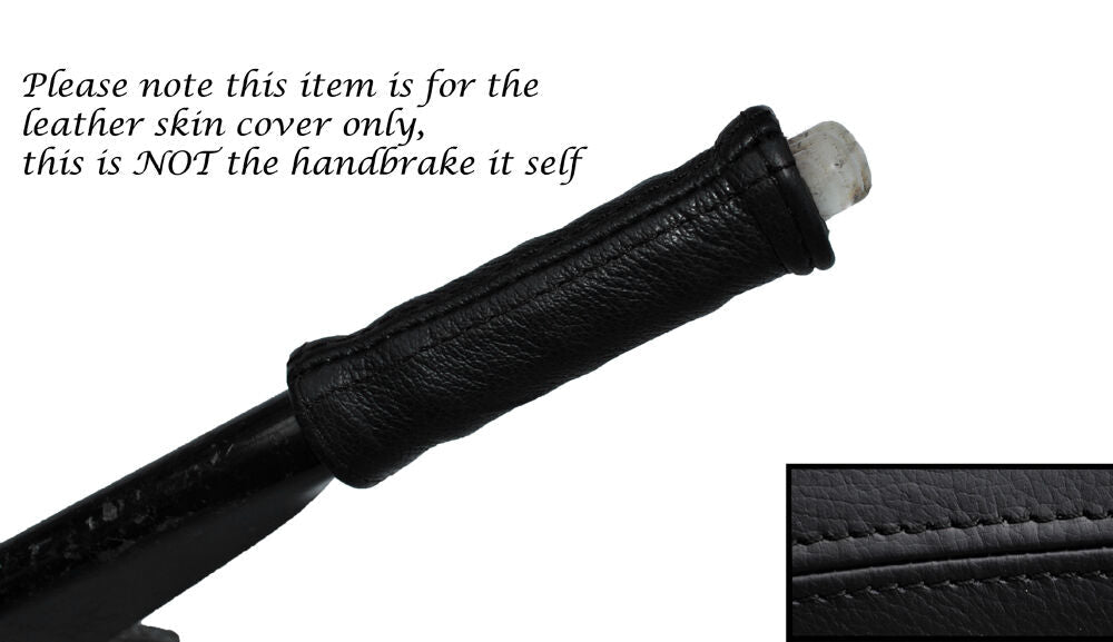 BLACK STITCH HANDBRAKE HANDLE LEATHER COVER FITS BRITISH LEYLAND MINI CUSTOM NEW