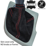 RED STITCH REAL SUEDE AUTO AUTOMATIC GEAR GAITER FOR FIAT DUCATO 2006-2015