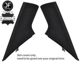 BLACK STITCH 2X REAR C PILLAR SUEDE COVERS FITS CHEVROLET CAMARO 2010-2015