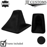 BLACK STITCH LEATHER AUTO AUTOMATIC GEAR GAITER + FRAME FOR BMW X1 E84 09-12