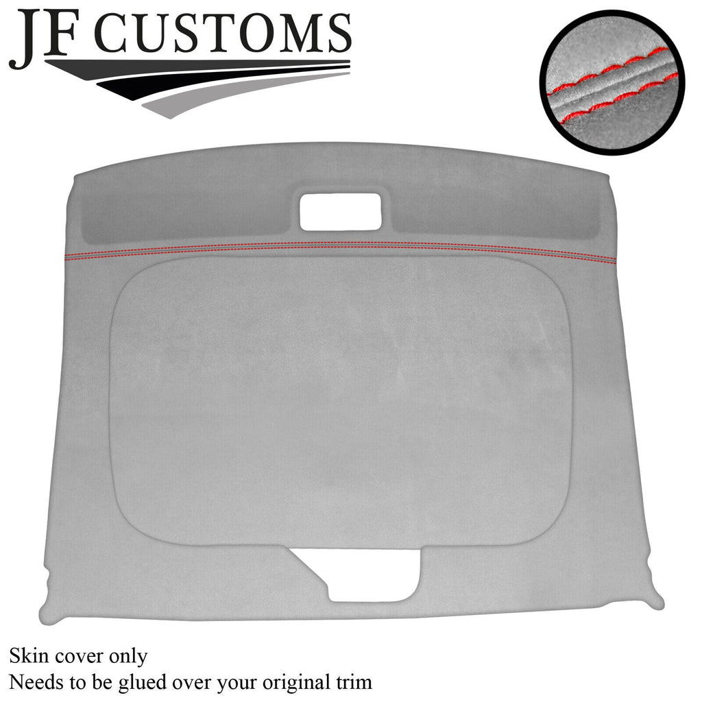 RED STITCH L GREY SUEDE GLASS-ROOF HEADLINING COVERS FOR MITSUBISHI GTO 3000GT