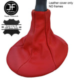 RED TOP GRAIN REAL LEATHER GEAR GAITER FITS FIAT PANDA 2003-2012 CUSTOM NEW