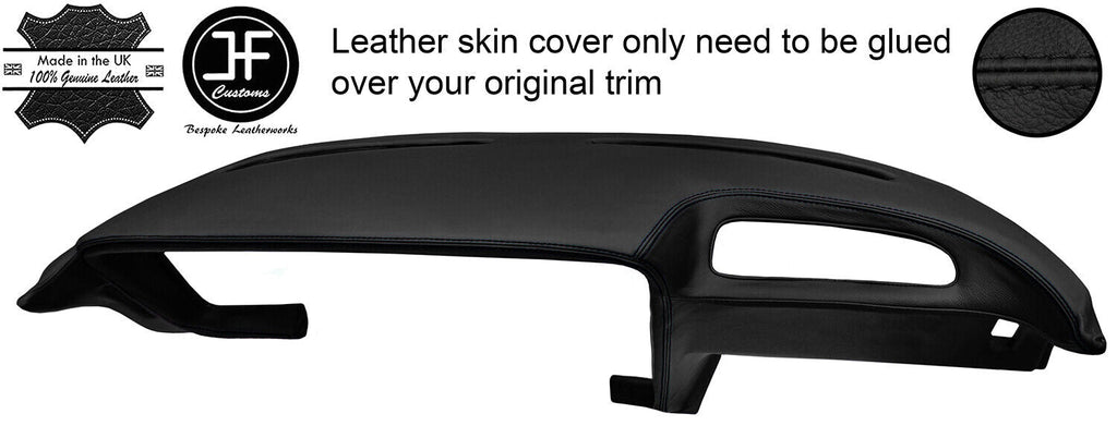 BLACK STITCHING DASH DASHBOARD REAL LEATHER COVER FITS OPEL GT CLASSIC 68-73