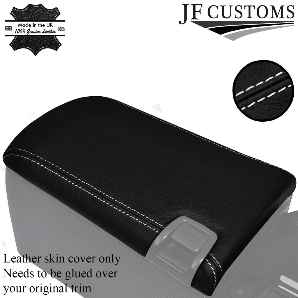 FITS TOYOTA SUPRA MK4 98-02 STYLE 2 WHITE STITCH ARMREST LID LEATHER SKIN COVER