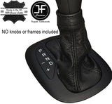 BLACK STITCH AUTO AUTOMATIC LEATHER GEAR GAITER FITS FIAT 500X 500 X 14-17