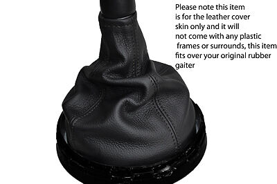 black stitch FITS MITSUBISHI COLT 04-12 LEATHER GAITER FITS OVER THE RUBBER