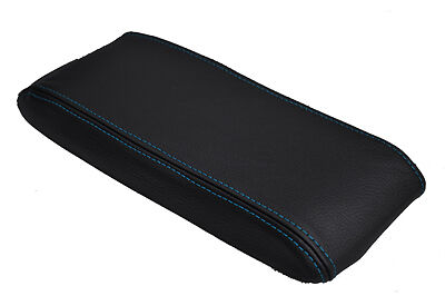 FITS MITSUBISHI EVO 1 2 3 ARMREST LID COVER blue stitch CUSTOM NEW MADE IN UK