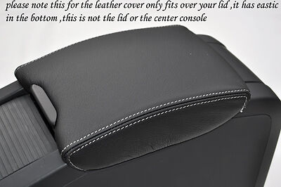 white  stitch FITS VOLVO S60 D5 2011+  ARMREST LEATHER COVER CUSTOM NEW