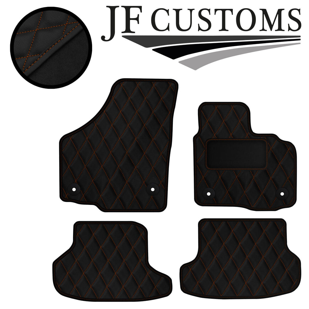 TAN DIAMOND VINYL 4XTAILORED FLOOR CARPET FOR GOLF MK6 CONVERTIBLE 09-14 JF1