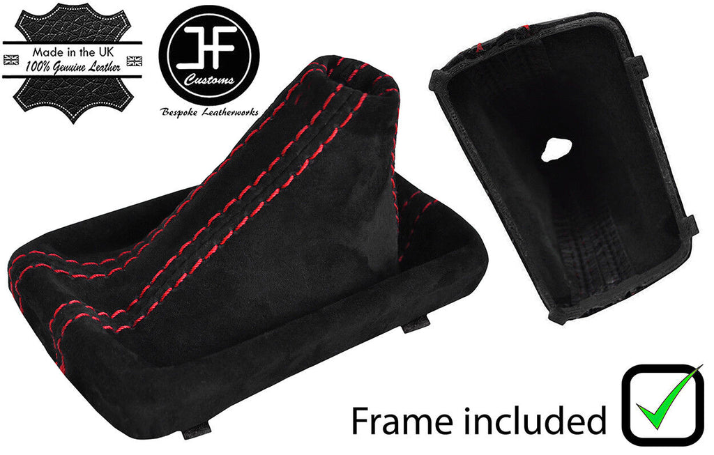 RED STITCH SUEDE AUTOMATIC DSG GAITER+PLASTIC FRAME FOR VW PASSAT B6 06-10