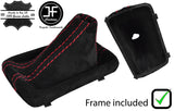 RED STITCH SUEDE AUTOMATIC DSG GAITER+PLASTIC FRAME FOR VW PASSAT B6 06-10