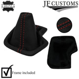 D RED STITCH LEATHER AUTO AUTOMATIC GEAR GAITER + FRAME FOR HYUNDAI I10 14-19