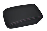 BLACK STITCHING REAL LEATHER ARMREST LID COVER FITS AUDI A4 2008-2015 CUSTOM NEW