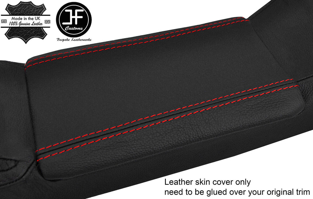 RED STITCH TOP GRAIN LEATHER ARMREST COVER FITS TOYOTA MR2 MK1 AW11 1985-1989