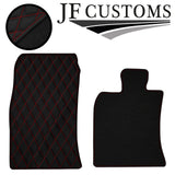RED DIAMOND STITCH VINYL 4X TAILORED FLOOR CARPETS FOR BMW MINI S R56 07-14 JF1