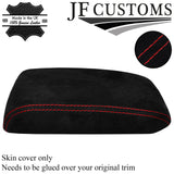 RED STITCHING ARMREST LID REAL SUEDE COVER FITS TOYOTA MATRIX 2003-2008